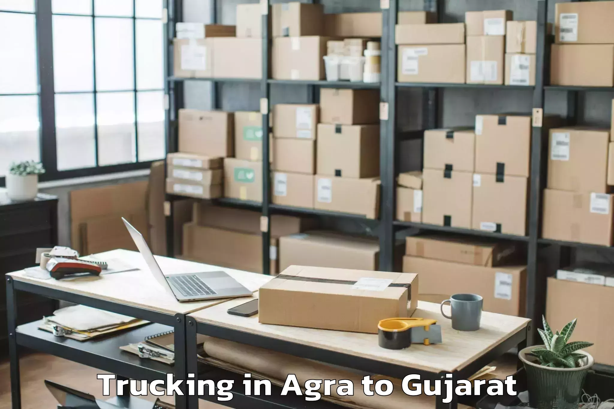 Book Agra to Rk University Rajkot Trucking Online